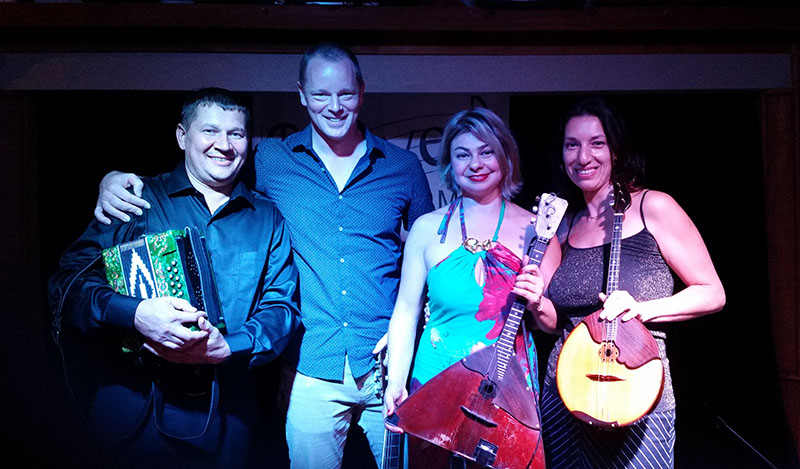 Barynya Russian Balalaika Duo, Steve's Live Music Club, Atlanta, Georgia, Elina Karokhina, Mikhail Smirnov