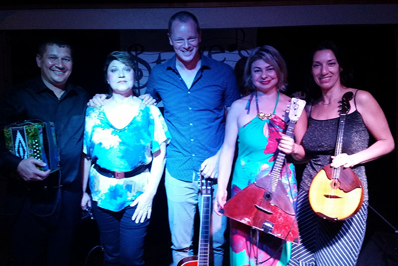 Barynya Russian Balalaika Duo, Steve's Live Music Club, Atlanta, Georgia, Elina Karokhina, Mikhail Smirnov