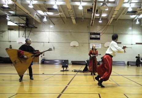 NJ Russian dancers musicians Barynya balalaika balalaika-contrabass